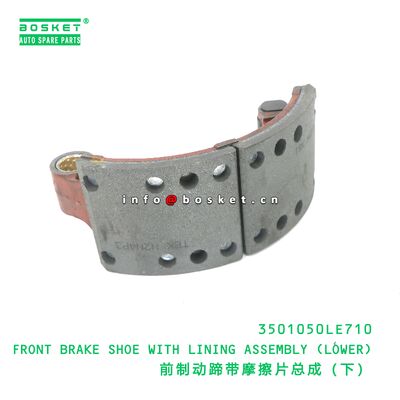 3501050LE710 FRONT BRAKE SHOE WITH LINING ASSEMBLY (LOWER) suitable for JAC N90 3501050LE710