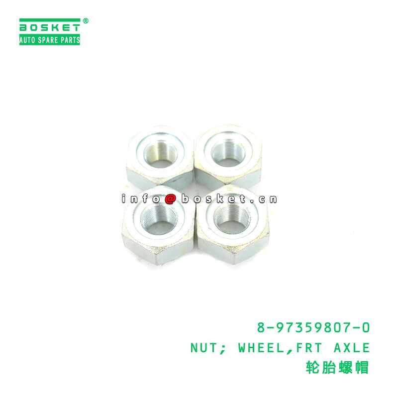 8-97359807-0 NUT; WHEEL,FRT AXLE suitable for ISUZU 700P 4HE1TC 8973598070